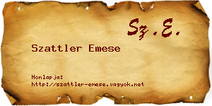 Szattler Emese névjegykártya