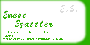 emese szattler business card
